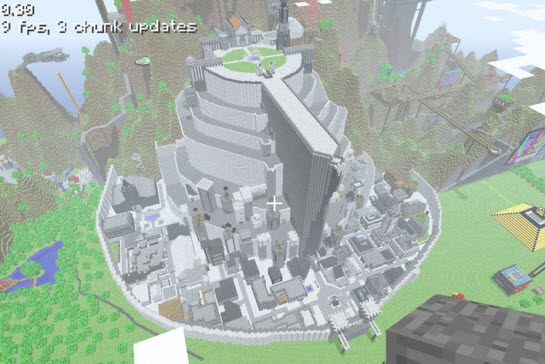 Огромный город в Minecraft