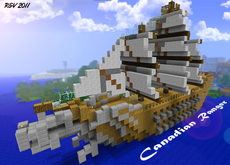 Большой корабль в Minecraft