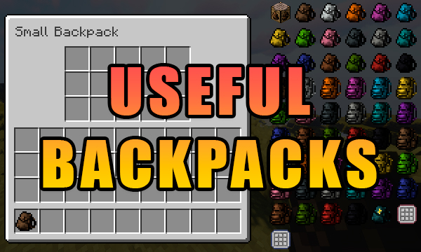 Мод Useful Backpacks (1.19.3, 1.19.2, 1.18.2, 1.16.5, 1.12.2) - Цветные рюкзаки